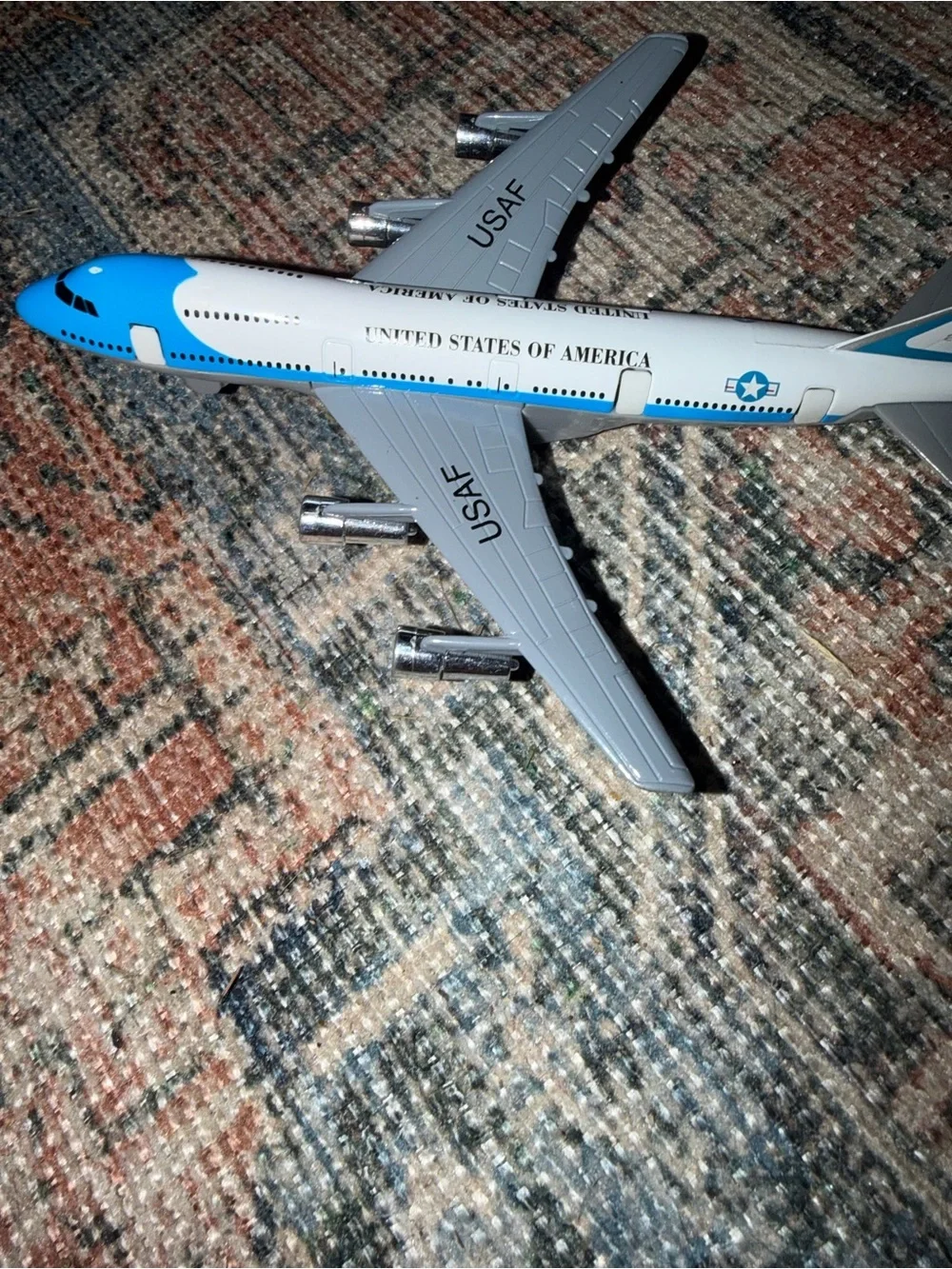 Diecast Airplane USAF 1- 28000 7.5”x 6.25” 1212 w/Opening Doors